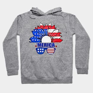 4th of July US Flag Independence Day 'Merica Hoodie